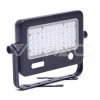 VT-788-10 Faro led 10W autoalimentato nero con pannello solare e sensore di movimento 4000K IP65  sku 8674