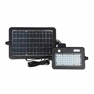 VT-788-10 Faro led 10W autoalimentato nero con pannello solare e sensore di movimento 4000K IP65  sku 8674-Leggi tutto