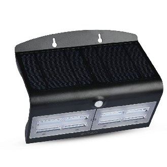 VT-767-7 lampada LED 7W pannello solare esterno IP65 + sensore PIR colore nero - SKU 8279-Leggi tutto