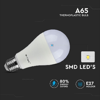 VT-2017 Lampadina LED E27 A65 17W termoplastica 4000K - 4457-Leggi tutto