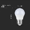 VT-1830 Lampadina a LED E27 G45 3.7W 320LM luce bianco naturale 4000K - 214162