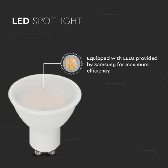 PRO VT-271 Lampadina spot led chip samsung SMD 10W GU10 bianco naturale 4000K - SKU 21879-Leggi tutto