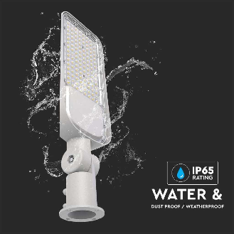 PRO Armatura lampada stradale led 100W 110lm/w chip samsung sensore automatico on/off luce 4000k corpo grigio slim IP65 - sku 20434-Leggi tutto