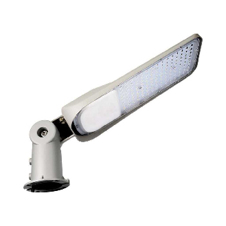 PRO Armatura lampada stradale led 100W 110lm/w chip samsung sensore automatico on/off luce 4000k corpo grigio slim IP65 - sku 20434-Leggi tutto