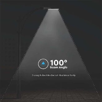 PRO Armatura lampada stradale led 100W 110lm/w chip samsung sensore automatico on/off luce 4000k corpo grigio slim IP65 - sku 20434-Leggi tutto