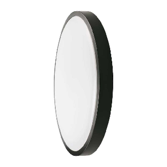 VT-8618B-RD Plafoniera led 18W rotonda bordo nero 4000K da soffitto parete copertura bianco satinato IP44 - sku 7634-Lire la description