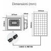 VT-40W Faro led 40W autoalimentato nero con pannello 16W solare e telecomando 6000K IP65  sku 94008