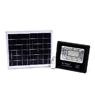 VT-40W Faro led 40W autoalimentato nero con pannello 16W solare e telecomando 6000K IP65  sku 94008-Beschreibung lesen