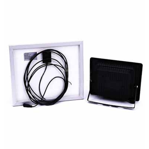 VT-40W Faro led 40W autoalimentato nero con pannello 16W solare e telecomando 6000K IP65  sku 94008-Leggi tutto