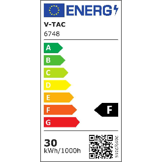 VT-4934-W Faro led floodlight 30W SMD 85LM/W 110° bianco freddo 6400K slim alluminio bianco IP65 - SKU 6748-Leggi tutto