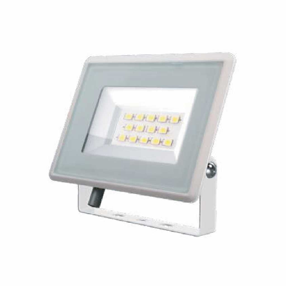 VT-4934-W Faro led floodlight 30W SMD 85LM/W 110° bianco freddo 6400K slim alluminio bianco IP65 - SKU 6748-Leggi tutto