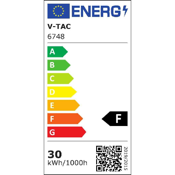 VT-4934-W Faro led floodlight 30W SMD 85LM/W 110° bianco freddo 6400K slim alluminio bianco IP65 - SKU 6748-Leggi tutto