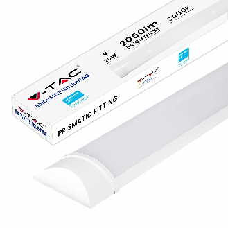 VT-8-20 plafoniera sottile tubo led prismatico chip samsung 20W 100lm/W 60cm 3000k IP20-Leggi tutto