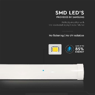 VT-8-20 plafoniera sottile tubo led prismatico chip samsung 20W 100lm/W 60cm 3000k IP20-Leggi tutto