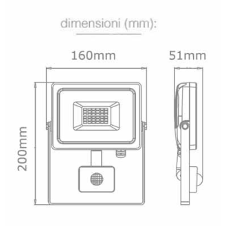 PRO VT-30-S faro led 30W ultra slim bianco con sensore PIR bianco naturale 4000K IP65 - SKU 458-Leggi tutto