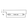 Plafoniera per 2 tubi a LED T8 G13 da 60CM uso interno Mod.VT-16011