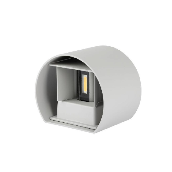 VT -756 LED 6W lampe LED avec mur rond Rounds semi-cercle gris Couleur de gris naturel Lumière blanche 4000K IP65 - 7092-Lire la description