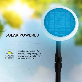 VT-943 Lampada LED da giardino 3W 3000K 360° orientabile fissaggio a terra 2IN1 autoalimentato con pannello solare 42~80cm regolabile IP65 box 2pcs/pack - sku 6668-Leggi tutto