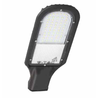PRO VT-51ST Armatura lampada stradale led chip samsung SMD 50W 84LM/W bianco naturale 4000K slim alluminio grigio scuro IP65 - sku 21539-Leggi tutto