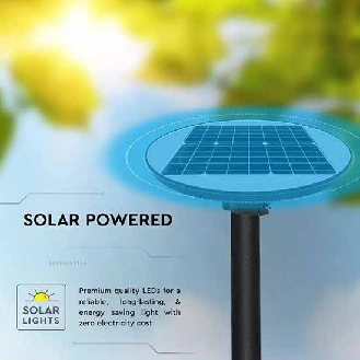 VT-65W Lampione LED 10W da giardino autoalimentata a batteria con pannello solare e sensore integrato 4000K con telecomando RF IP65 - SKU 5152-Leggi tutto