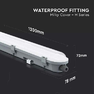 PRO VT-120036 Tubo led plafoniera chip samsung smd 36W 120LM/W 120CM bianco freddo 6400K waterproof IP65 - SKU 2120206-Lire la description