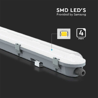 PRO VT-120036 Tubo led plafoniera chip samsung smd 36W 120LM/W 120CM bianco freddo 6400K waterproof IP65 - SKU 2120206-Lire la description
