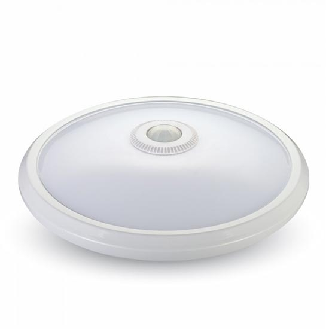 PRO VT-13 Plafoniera led 12w chip samsung circolare con sensore di movimento IR + crepuscolare 4000K IP20 - SKU 21808-Leggi tutto