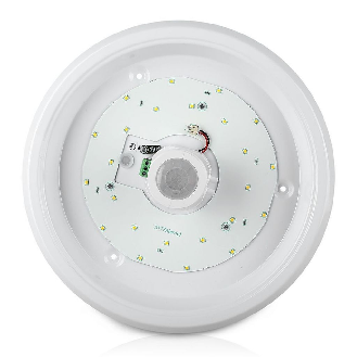 PRO VT-13 Plafoniera led 12w chip samsung circolare con sensore di movimento IR + crepuscolare 4000K IP20 - SKU 21808-Leggi tutto