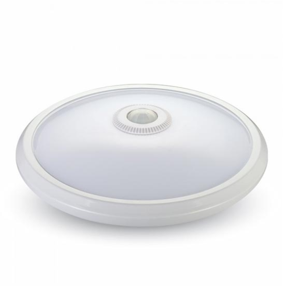 PRO VT-13 Plafoniera led 12w chip samsung circolare con sensore di movimento IR + crepuscolare 4000K IP20 - SKU 21808-Leggi tutto