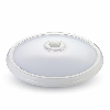 PRO VT-13 Plafoniera led 12w chip samsung circolare con sensore di movimento IR + crepuscolare 4000K IP20 - SKU 21808