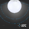 PRO VT-242 Lampadina led globo chip samsung SMD 22W E27 G120 bianco freddo 6400K - SKU 2120023