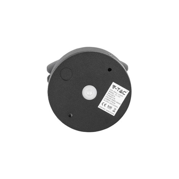 VT-707 Lampada LED 7W da parete nero wall light bianco naturale 4000K IP65 - SKU 8220-Leggi tutto
