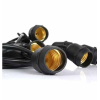 VT-713 catenaria E27x15pcs raccordabile nero 15M con ingresso e uscita schuko - SKU 3673
