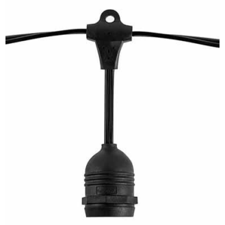 VT-713 catenaria E27x15pcs raccordabile nero 15M con ingresso e uscita schuko - SKU 3673-Leggi tutto