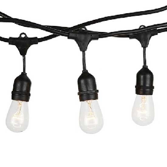 VT-713 catenaria E27x15pcs raccordabile nero 15M con ingresso e uscita schuko - SKU 3673-Leggi tutto