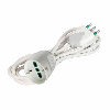 Prolunga lineare 3m 3G0,75 H05VV-F spina italiana 2P+T 10A presa bipasso italo/tedesca 2P+T 10A  92080