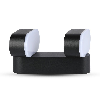 VT-814 Lampada LED 12W da parete nero teste ruotabili wall light bianco caldo 3000K IP65 - SKU 8293
