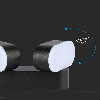 VT-814 Lampada LED 12W da parete nero teste ruotabili wall light bianco caldo 3000K IP65 - SKU 8293