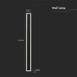 VT-11117 Applique led da parete 17w lampada moderna da muro in alluminio rettangolare colore nero 4000k 130lm/w sku 6831-Leggi tutto