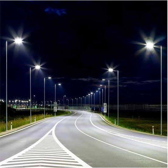 PRO VT-104ST Armatura lampada stradale led 100W chip samsung bianco naturale 4000K slim IP65 - sku 21960-Leggi tutto