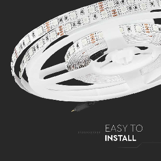 Striscia LED RGB 60led/mt 5050 10.8W/mt strip 5Mt Multicolor 12V No waterproof 10mm 212120-Leggi tutto
