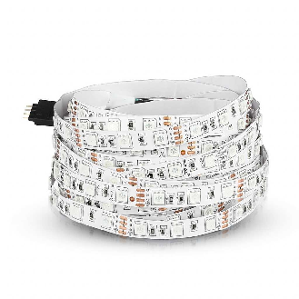 Striscia LED RGB 60led/mt 5050 10.8W/mt strip 5Mt Multicolor 12V No waterproof 10mm 212120-Leggi tutto