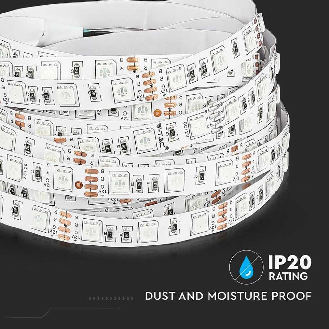 Striscia LED RGB 60led/mt 5050 10.8W/mt strip 5Mt Multicolor 12V No waterproof 10mm 212120-Leggi tutto