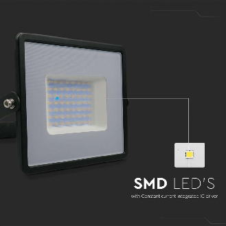 VT-4051 Faro LED 50W proiettore E-Series super slim G2 corpo nero luce bianco naturale 4000K IP65 - sku 215959-Leggi tutto