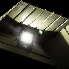 VT-118S-1 faro led 10W chip samsung con sensore di movimento PIR e crepuscolare bianco caldo 3000K slim alluminio nero IP65 - SKU 20280