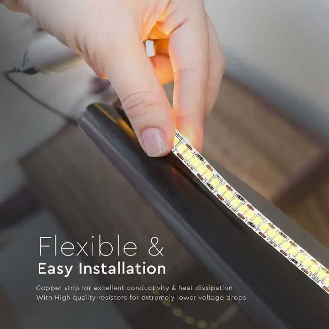 VT-2835 Striscia led strip 240led/mt 20W/mt SMD2835 5Mt 2000lm/mt 12V Alta luminosità sku 212166 6400k-Leggi tutto