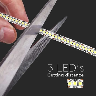 VT-2835 Striscia led strip 240led/mt 20W/mt SMD2835 5Mt 2000lm/mt 12V Alta luminosità sku 212166 6400k-Leggi tutto
