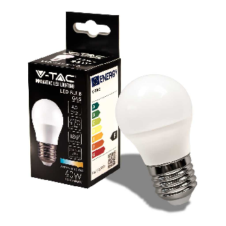 VT-1879 lampadina LED mini globo E27 4.5W forma G45 luce bianco caldo 3000K - sku 217407-Leggi tutto
