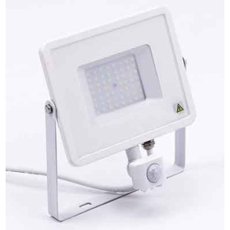 PRO VT-50-S faro led 50W ultra slim bianco con sensore PIR bianco caldo 3000K IP65 - SKU 466-Leggi tutto