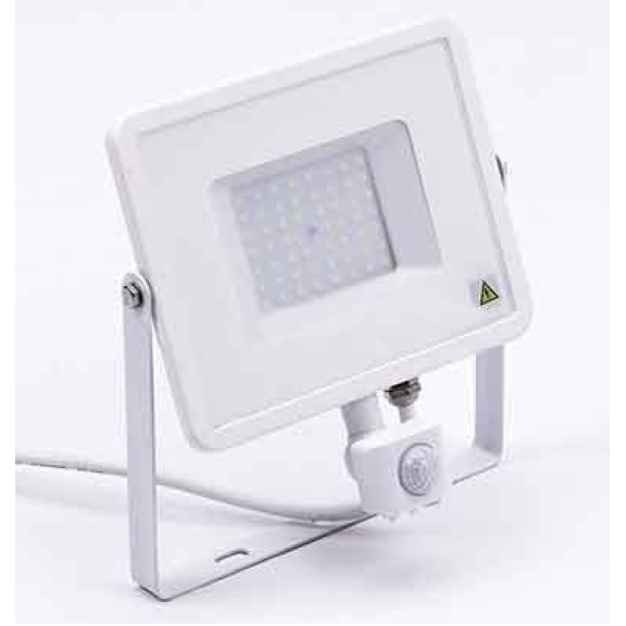 PRO VT-50-S faro led 50W ultra slim bianco con sensore PIR bianco caldo 3000K IP65 - SKU 466-Leggi tutto